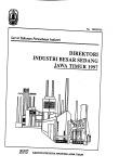 Directory Of Large Medium Industries East Java 1997