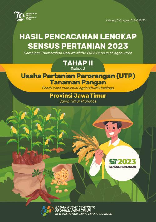 Hasil Pencacahan Lengkap Sensus Pertanian 2023 - Tahap II: Usaha Pertanian Perorangan (UTP) Tanaman Pangan Provinsi Jawa Timur