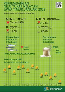 Nilai Tukar Nelayan (NTN) Januari 2023 Sebesar 100,61 Atau Turun 1,85  Persen