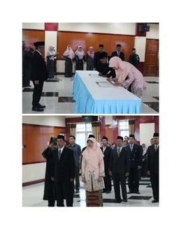  Inauguration of Administrator, Supervisor and Librarian Officials in the BPS Office of Jawa Timu Pr