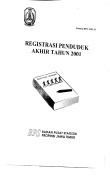 REGISTRASI PENDUDUK AKHIR TAHUN JAWA TIMUR 2001