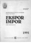 STATISTICS OF FOREIGN TRADE EXPORT IMPORT OF JAWA TIMUR 1991