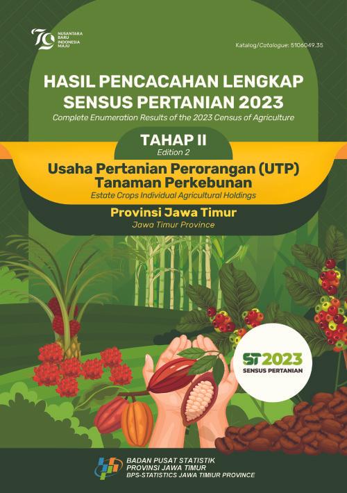 Complete Enumeration Result of the 2023 Census of Agriculture - Edition 2: Estate Crops Individual Agricultural Holdings Jawa Timur Province