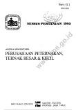 Angka Sementara Perusahaan Peternakan, Ternak Besar, Dan Kecil Sensus Pertanian 1983